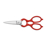 Wusthof Stainless Kitchen Shears with Synthetic Grips, Red