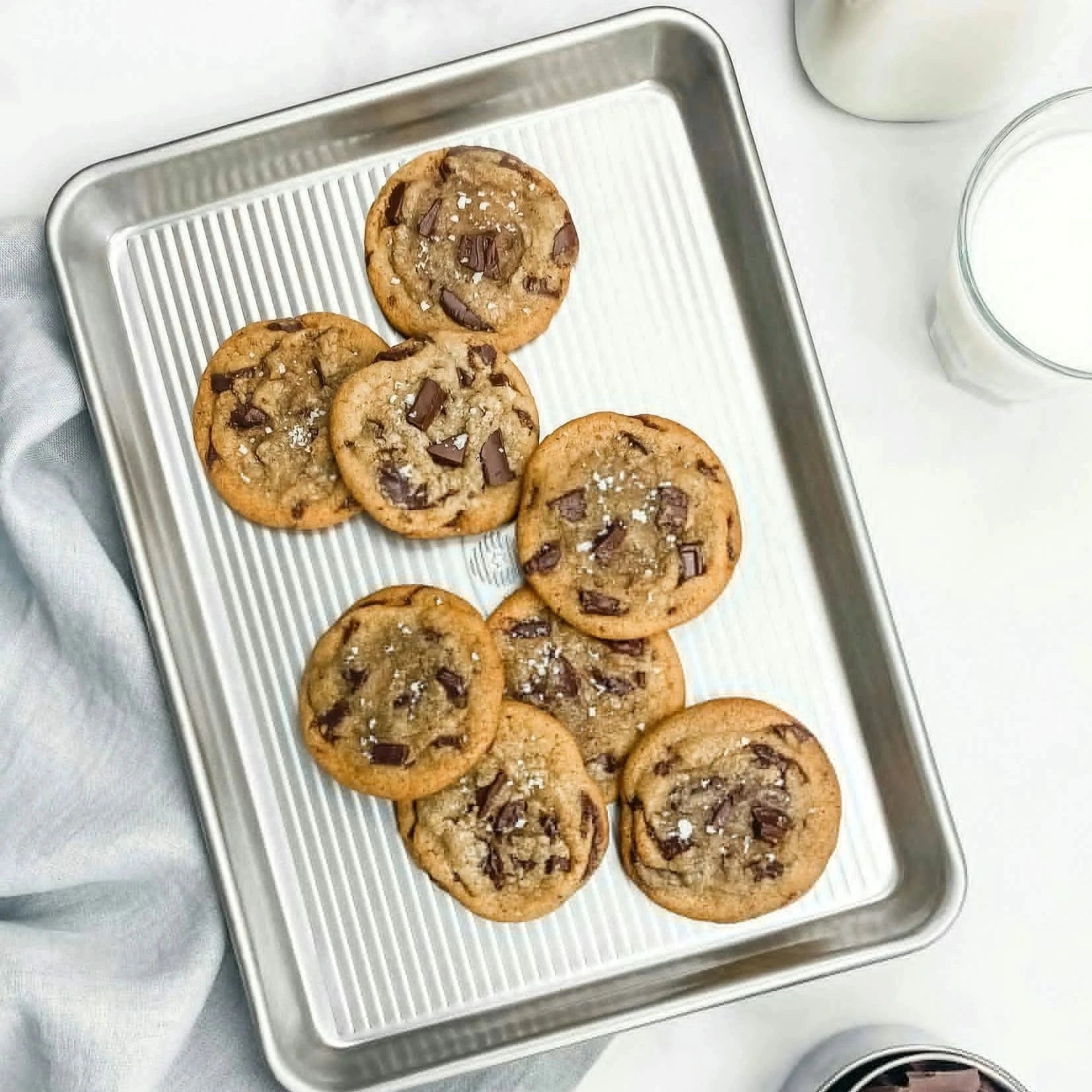 USA Pans quarter sheet pan with cookies