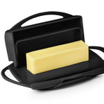 Dark Gray Butterie Butter Dish with butter in it