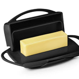 Black Butterie Butter Dish with butter in it