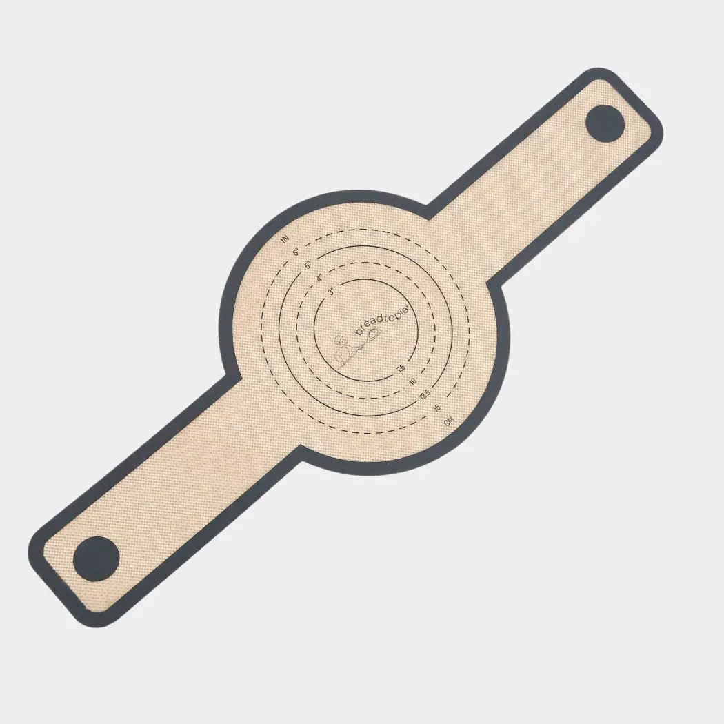 Beige Silicone bread sling with circles on it