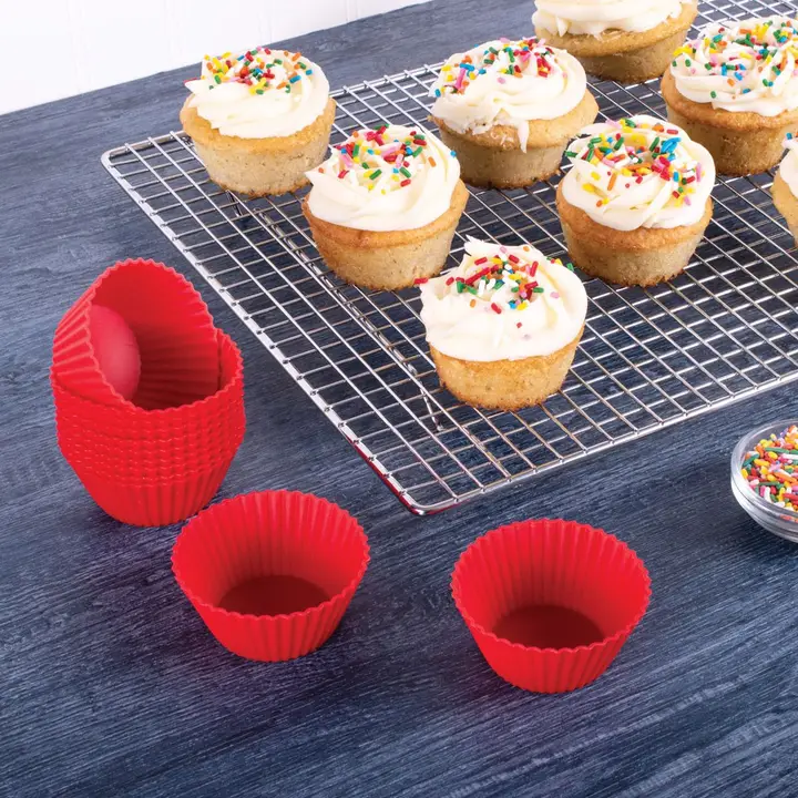 Harold Mrs Anderson Silicone Muffin Cups s/12 Red