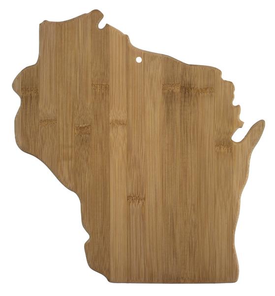 Totally Bamboo Wisconsin  Cutting Board on white background