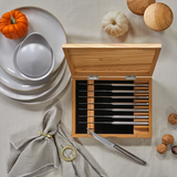 Wusthof 8-Piece Stainless Steak Knife Set in Olivewood Chest