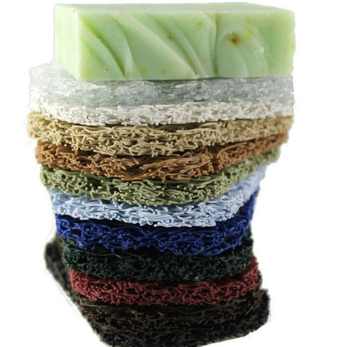 Soap Lift with soap on top. Colors white, clear, brown, beige, green, light blue, dark blue, navy, black