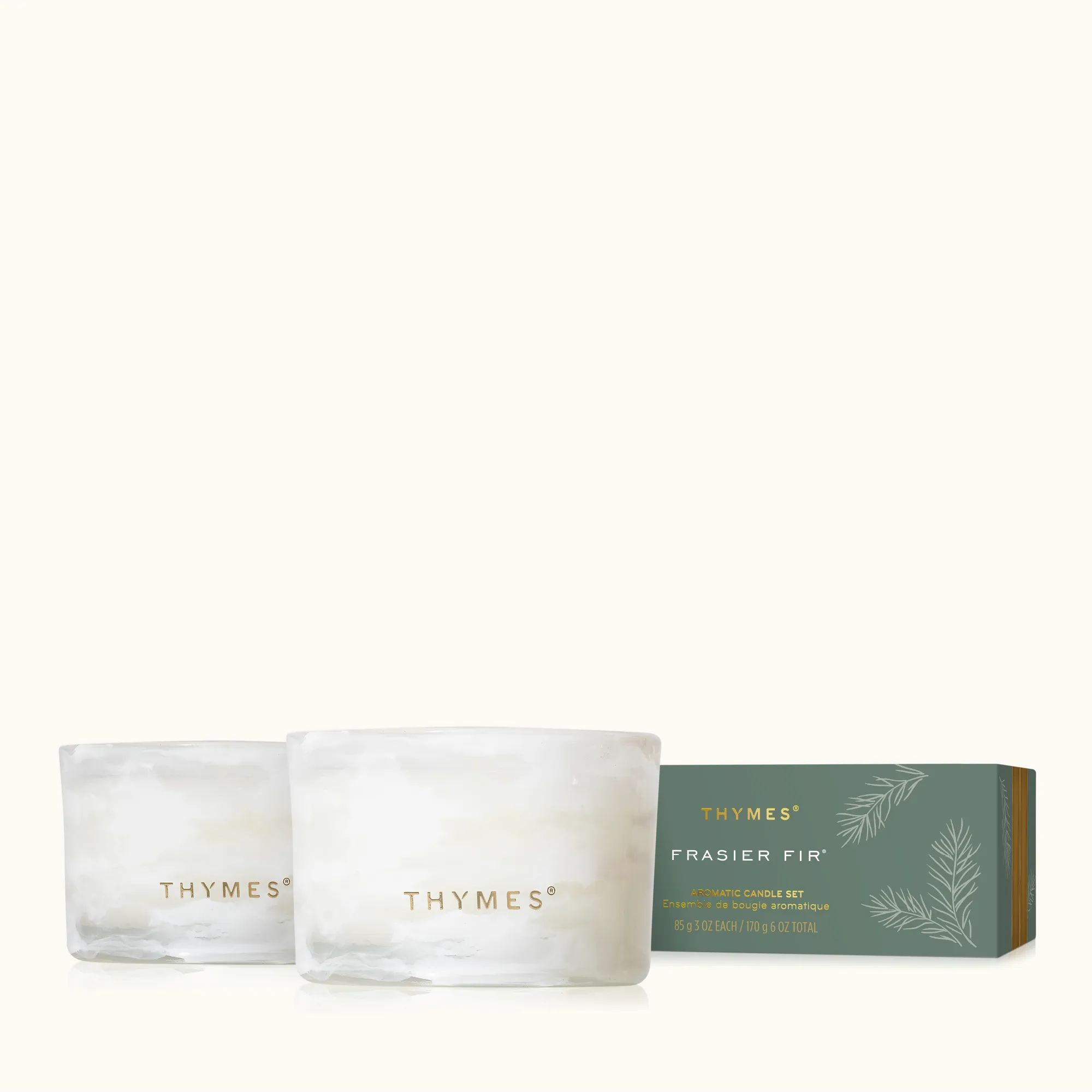 Thymes Frasier Fir Tidings Poured Candle Set