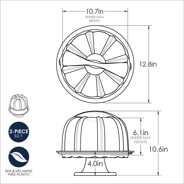 Nordic Ware Bundt Cake Stand with Lid