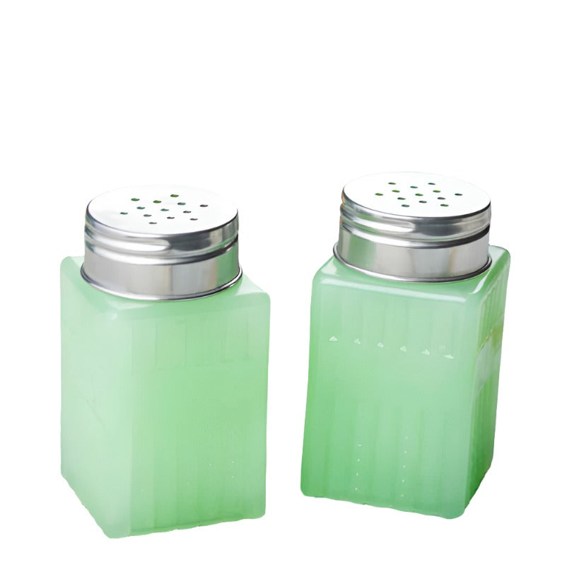 Jadeite Salt and Pepper Shaker 2 oz on white background