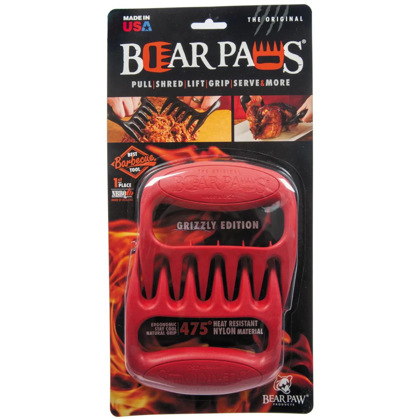 BBQ Butler Bear Paws-Red in packaging