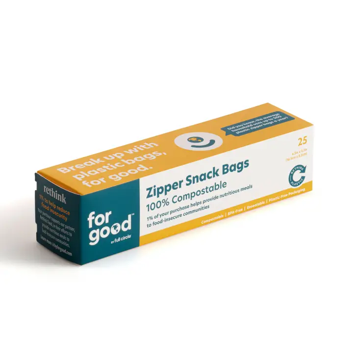 Full Circle For Good Compostable Snack Bags pk25