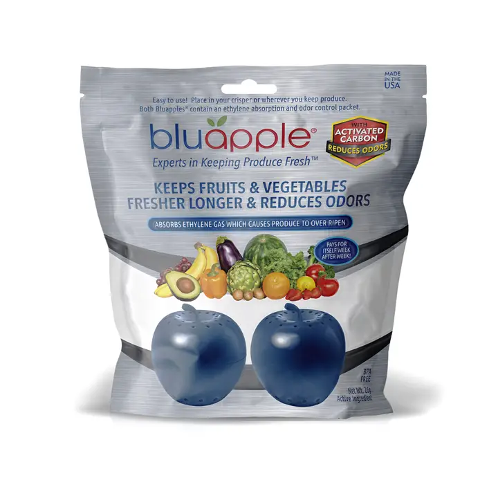 One package of the Bluapple Carbon 2 pack with activated carbon
