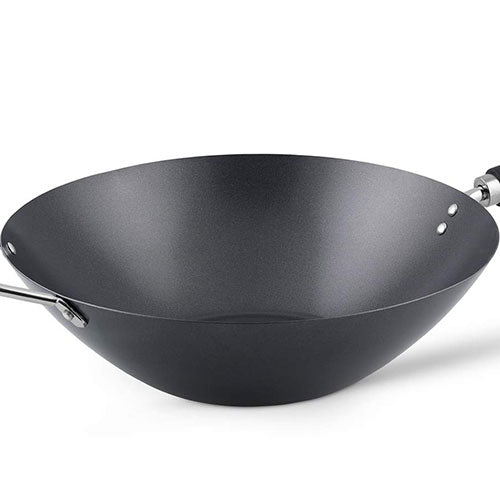 Side view of Zyliss Ken Hom Wok- 12.2 inches