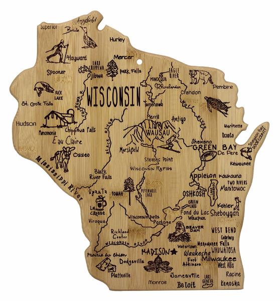 Totally Bamboo Destination Wisconsin Cutting Board