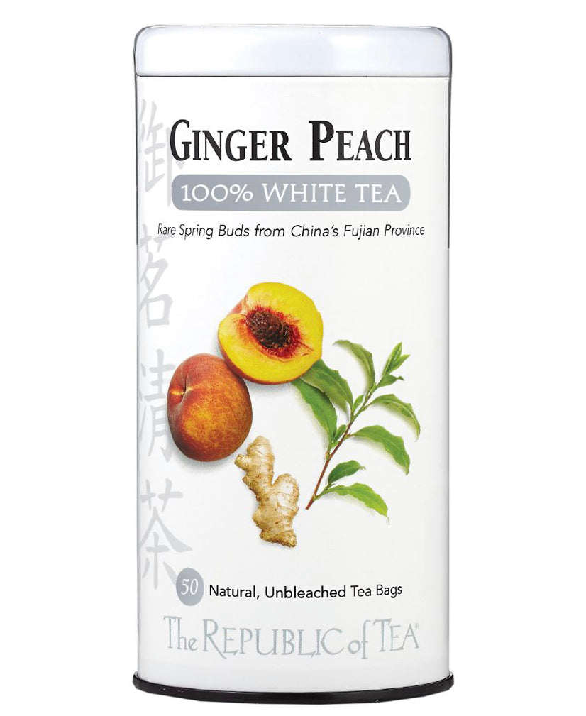  Picture Republic of Tea Ginger Peach White Tea Can