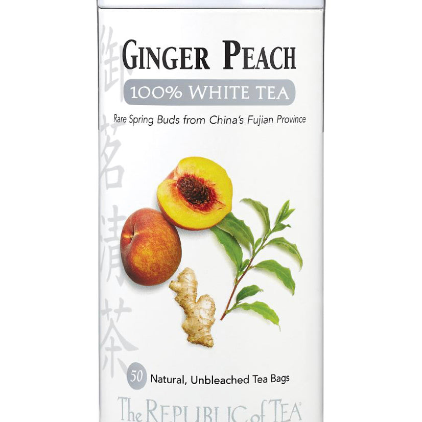  Picture Republic of Tea Ginger Peach White Tea Can