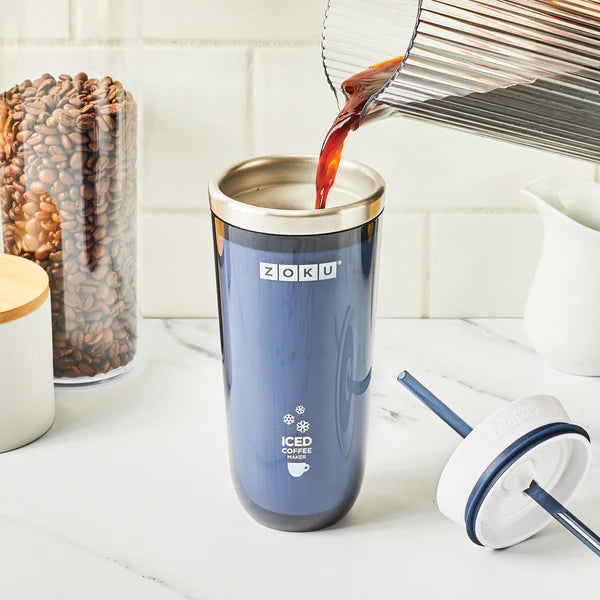 Zoku Iced Coffee Maker being filled with coffee