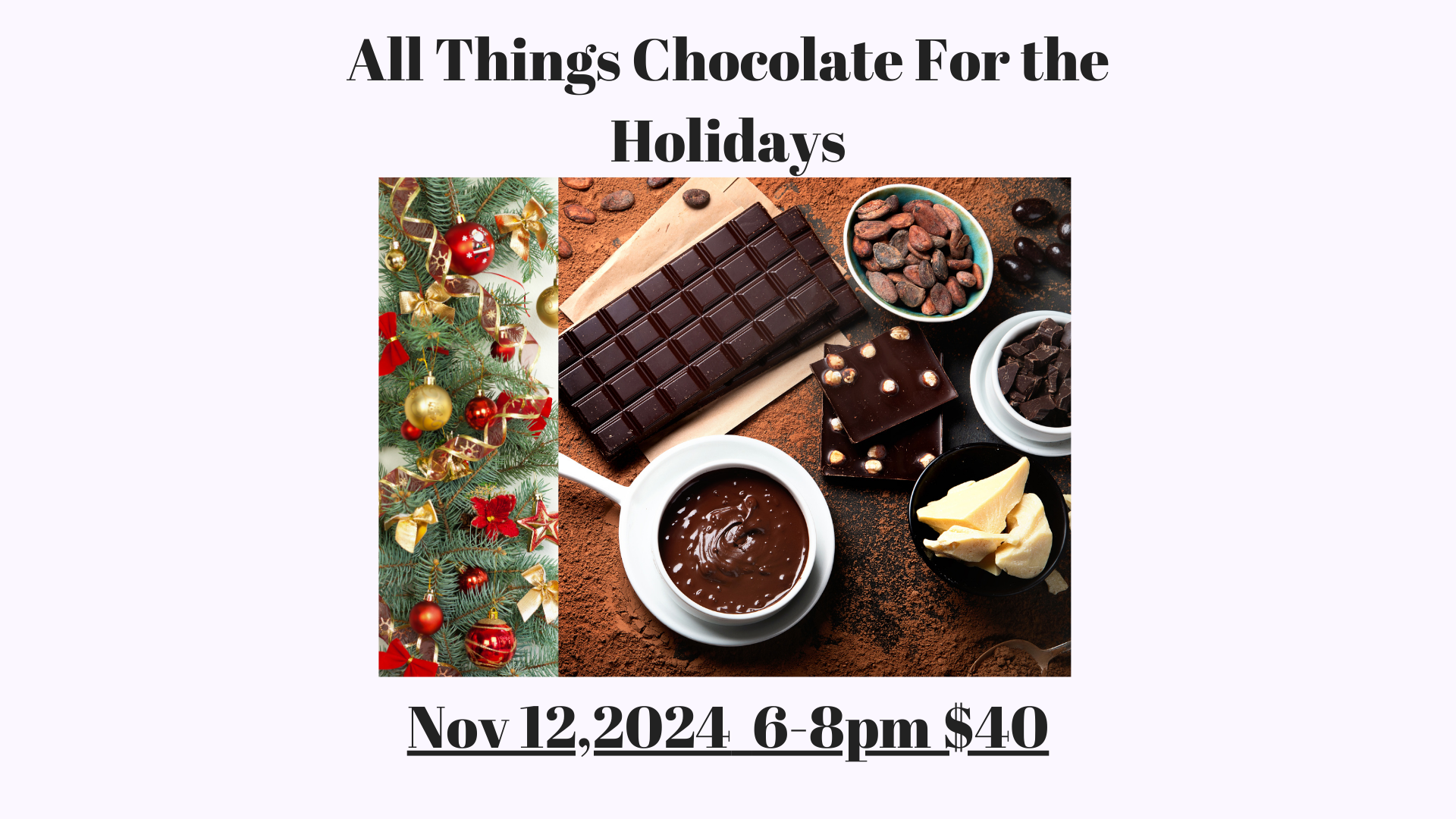 All Things Chocolate For the Holidays Poster