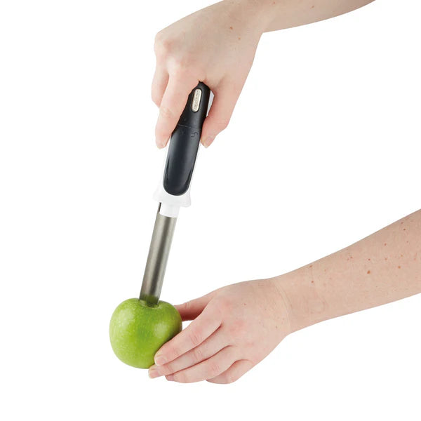 Zyliss Apple Correr being put into an apple