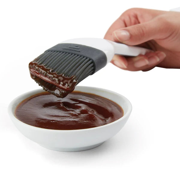Zyliss Silicone Basting Brush in BBQ sauce